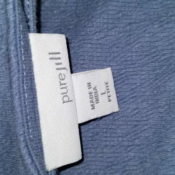 Pure Jill Women's Size L Petite Cotton Linen Blend Lagen Layered Look Top - Picture 6 of 10